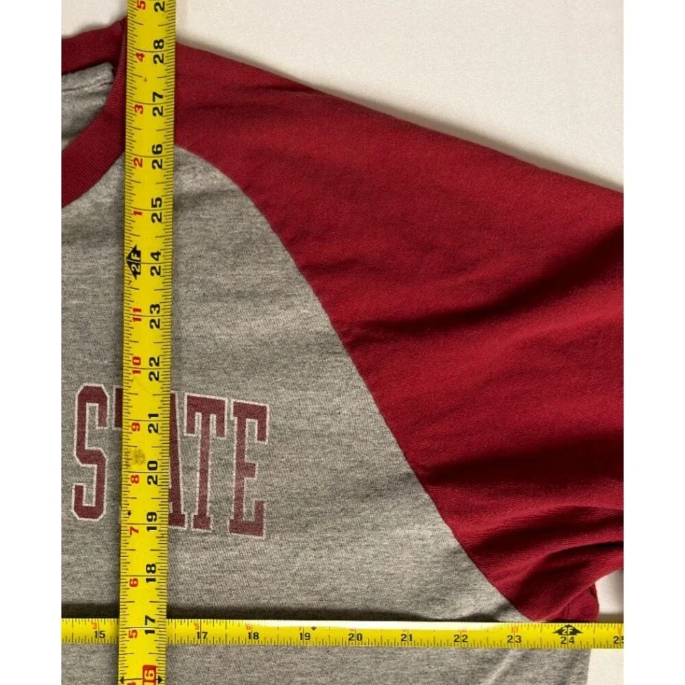Nike Washington State Cougars Shirt XL Raglan Gray Red WSU Tee
